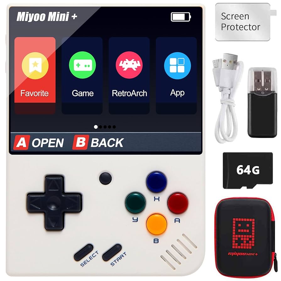 【美品】miyoo mini plus おまけ付き miyoo-mini-plus-game-console-